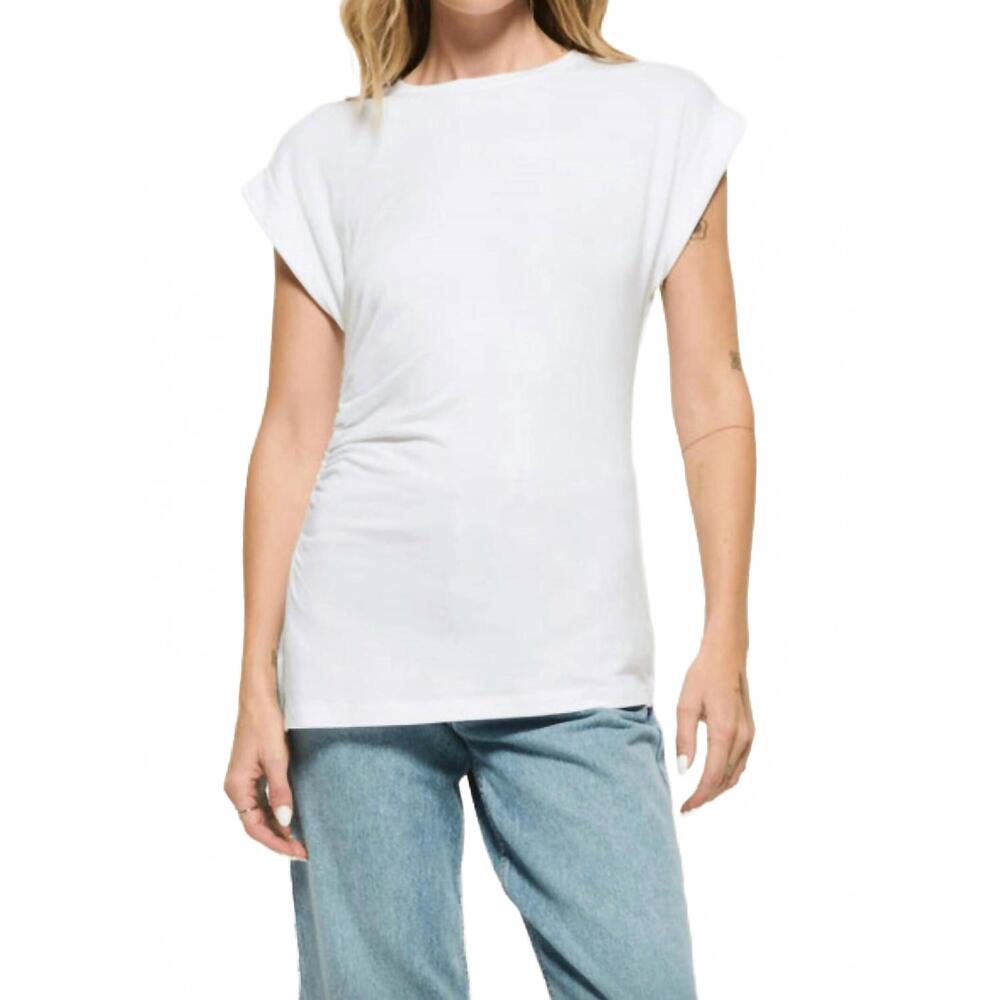 Nation LTD White Crewneck Short Sleeve Tee